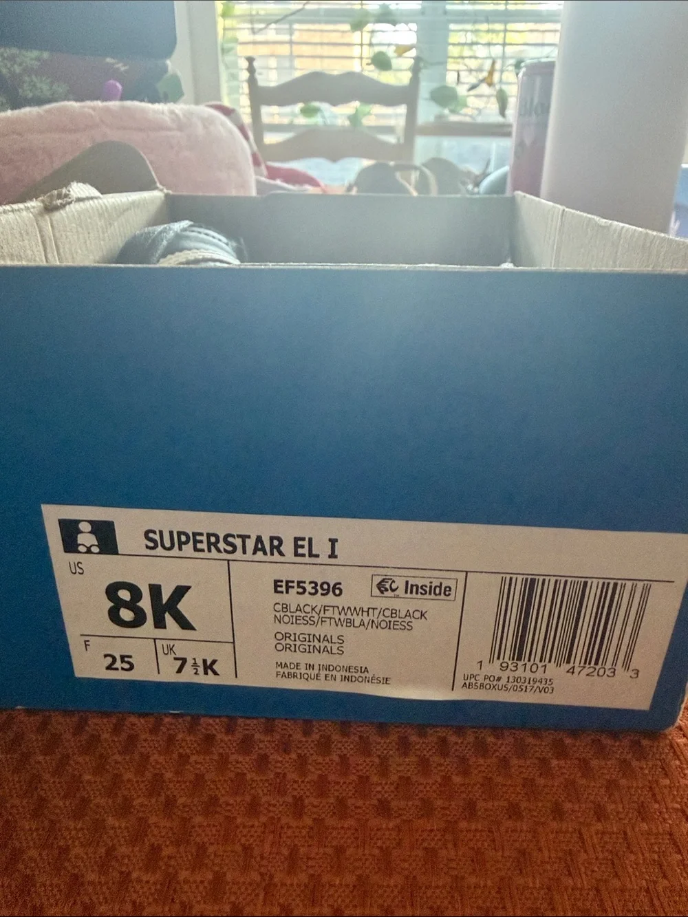 adidas Superstar Kids Black with White Stripes Sneakers
